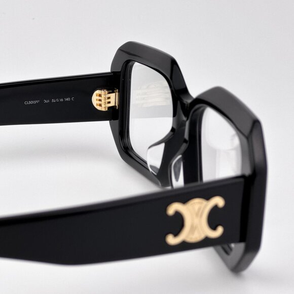 Celine CL50155F Eyeglasses – Shiny Black Rectangle Frame | Model 001 - Picture 8 of 9